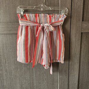 Striped paper bag short